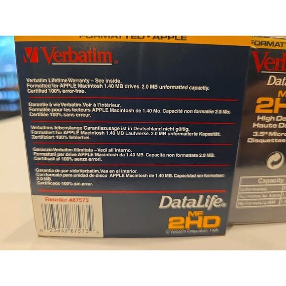 New Qty. 29 Vintage Verbatim 3.5” MF2HD Double Sided High Density Floppy Disks - Picture 6 of 10